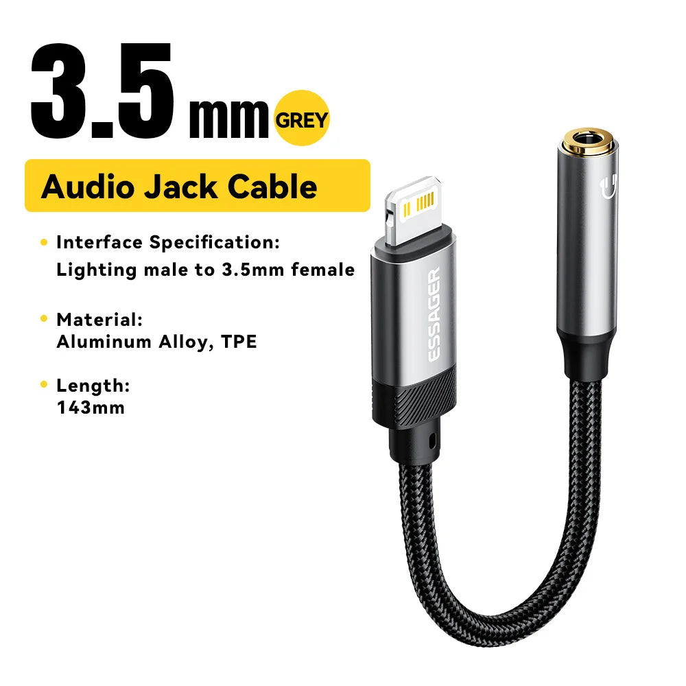 Jack to USB-C / Lightning Adapter